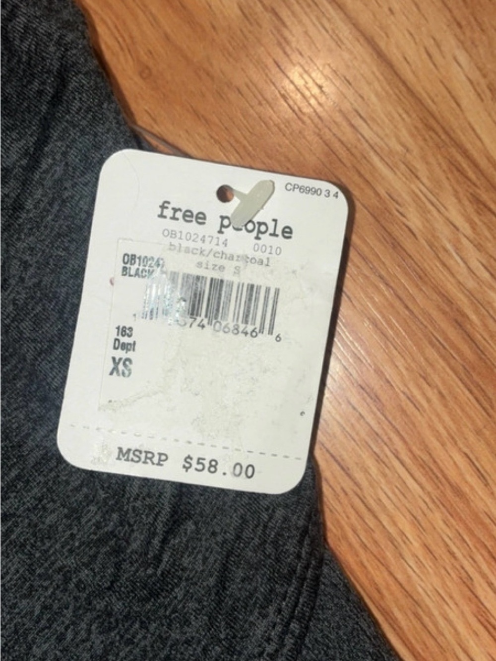 Free People Charcoal Two-Tone Muscle Tank - Picture 5 of 6
